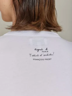 White Cotton Jersey Brando T-shirt Artist François Prost<agnès b. Best
