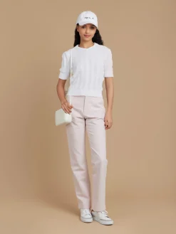 White Cotton Justine Sweater<agnès b. Fashion