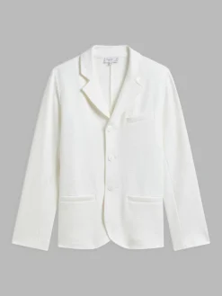 White Cotton Plain Gars Jacket<agnès b. Store