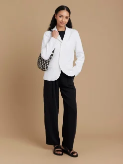 White Cotton Plain Gars Jacket<agnès b. Store
