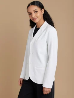 White Cotton Plain Gars Jacket<agnès b. Store