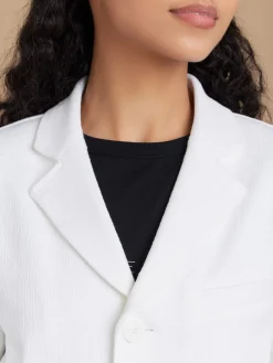 White Cotton Plain Gars Jacket<agnès b. Store