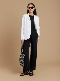 White Cotton Plain Gars Jacket<agnès b. Store