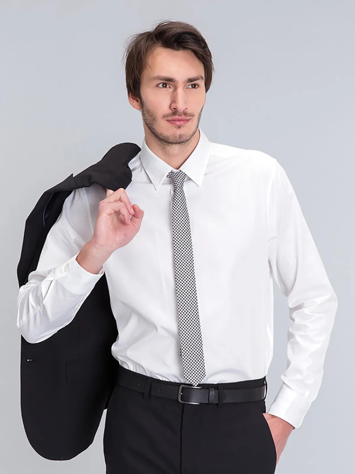 White Cotton Serge Andy Shirt<agnès b. Cheap