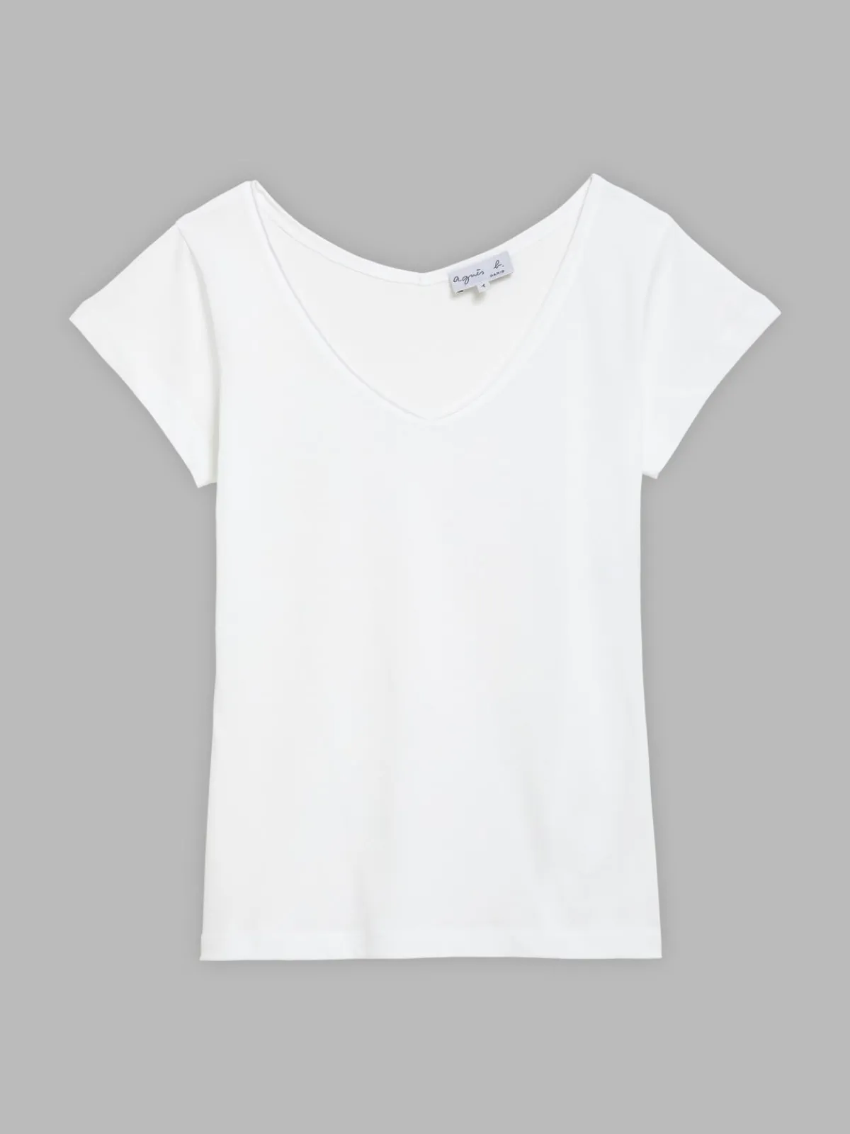 White Cotton Short-sleeve Harpe T-shirt<agnès b. Best