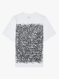 White Cotton T-shirt With Artist JonOne<agnès b. Store