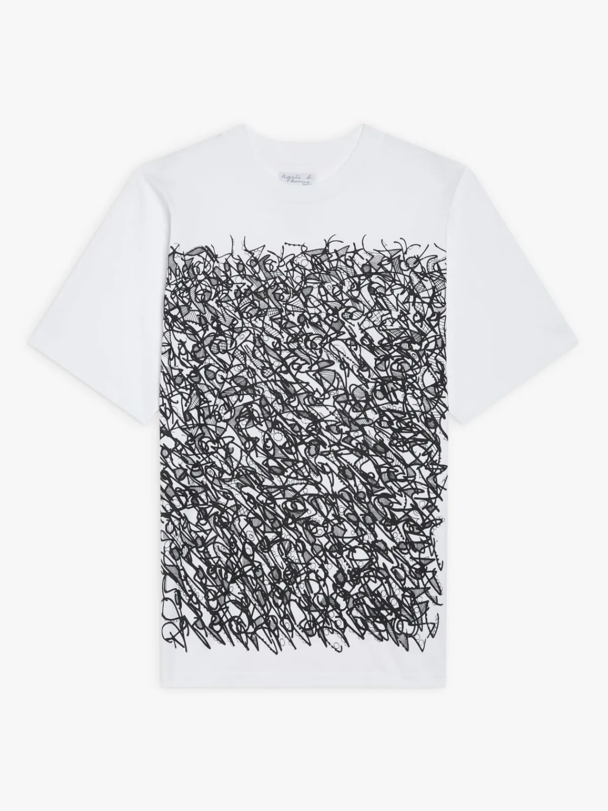 White Cotton T-shirt With Artist JonOne<agnès b. Store