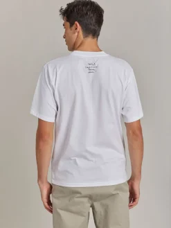 White Cotton T-shirt With Artist JonOne<agnès b. Store