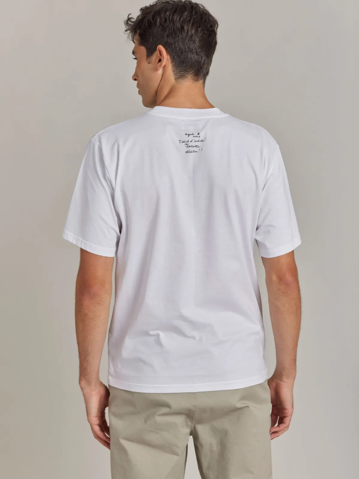 White Cotton T-shirt With Artist JonOne<agnès b. Store