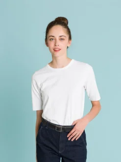 White Elbow-length Brando T-shirt<agnès b. Best