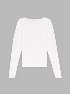 White Extra-long Sleeves Ultra T-shirt<agnès b. Hot