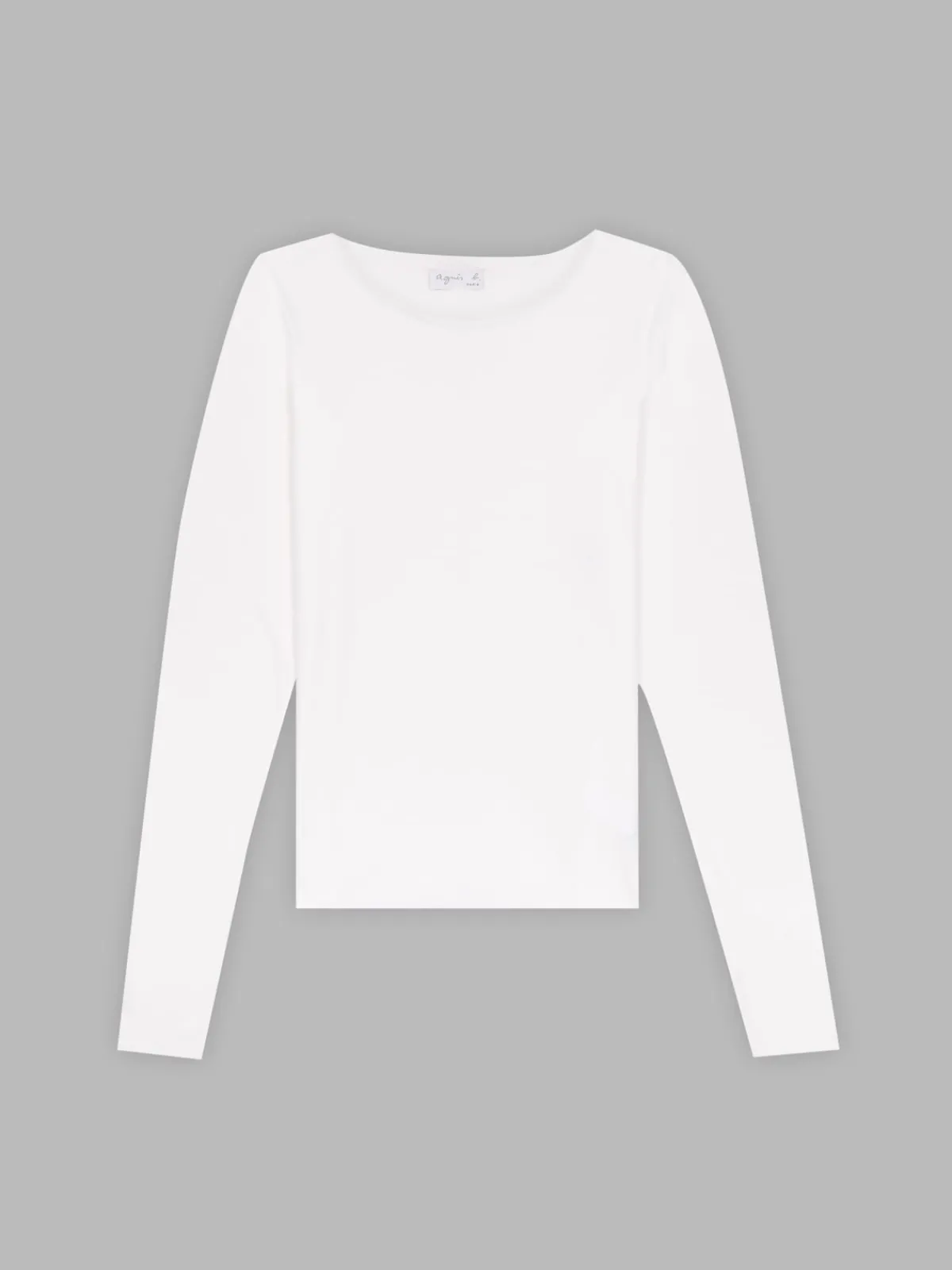 White Extra-long Sleeves Ultra T-shirt<agnès b. Hot