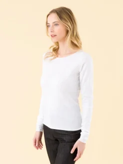 White Extra-long Sleeves Ultra T-shirt<agnès b. Hot