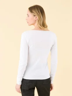 White Extra-long Sleeves Ultra T-shirt<agnès b. Hot