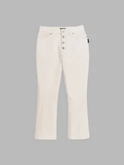 White Flared Cotton Jeans<agnès b. Hot