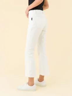 White Flared Cotton Jeans<agnès b. Hot