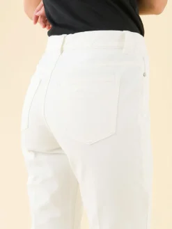 White Flared Cotton Jeans<agnès b. Hot
