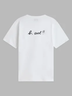 White Le Mixte "b. Cool" Unisex Cotton Jersey T-shirt<agnès b. Hot