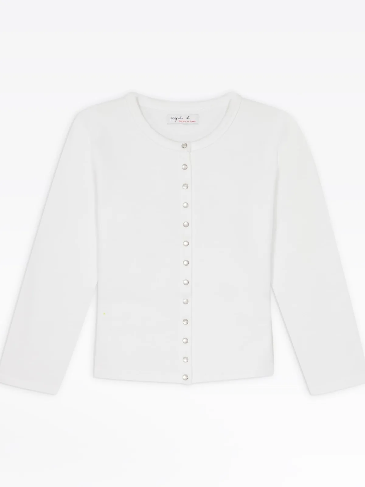 White Le Petit Snap Cardigan<agnès b. Cheap