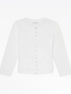 White Le Petit Snap Cardigan<agnès b. Cheap