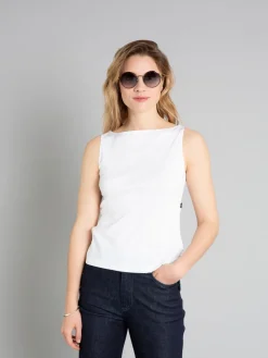 White Leopard Tank Top<agnès b. Discount