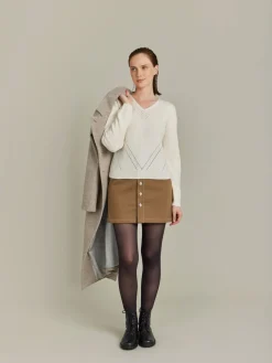 White Merino Wool Sugar Sweater<agnès b. Flash Sale