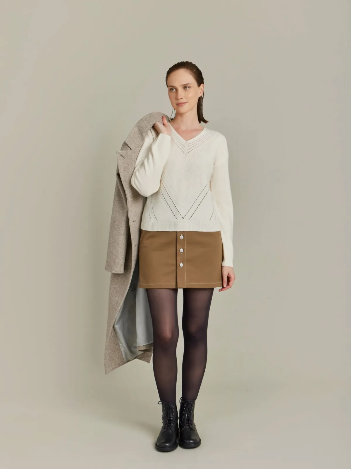White Merino Wool Sugar Sweater<agnès b. Flash Sale