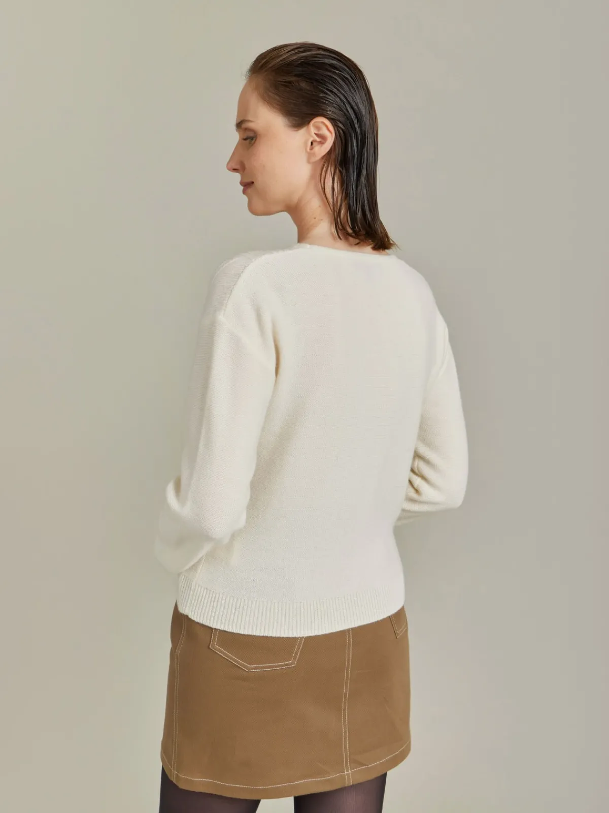 White Merino Wool Sugar Sweater<agnès b. Flash Sale
