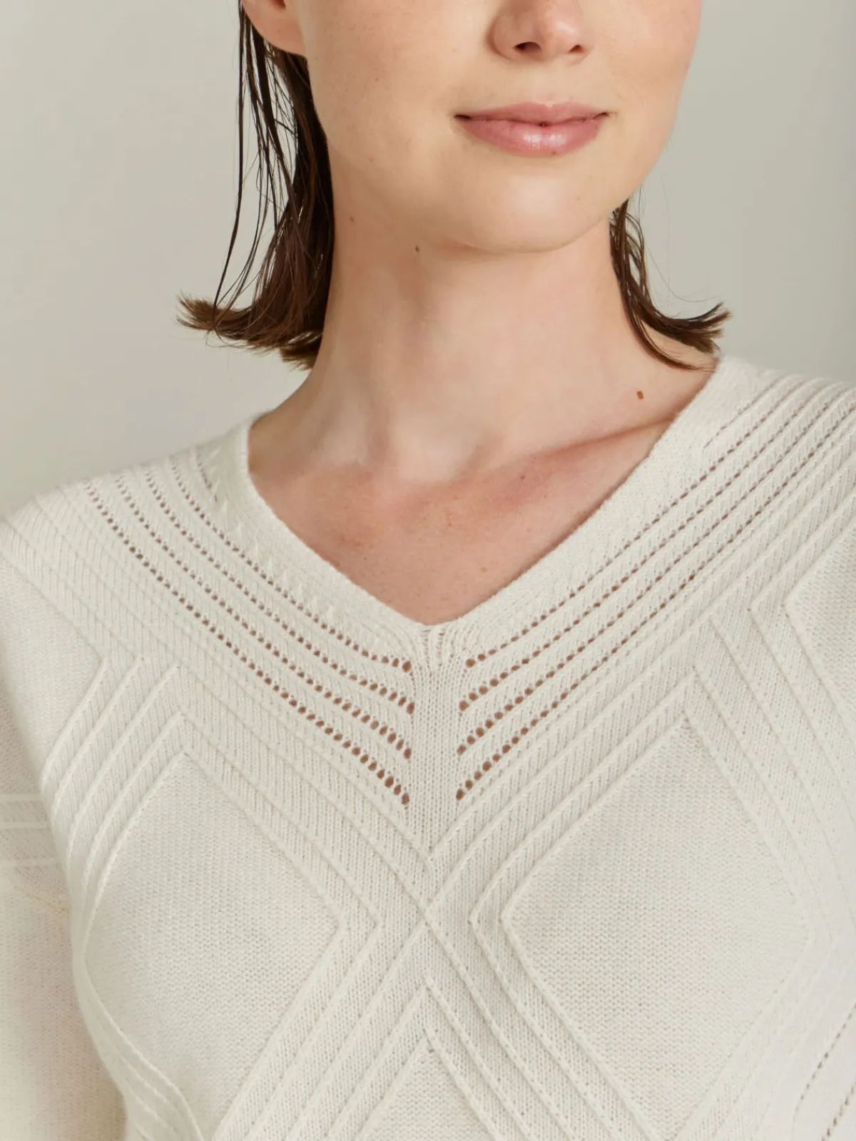 White Merino Wool Sugar Sweater<agnès b. Flash Sale