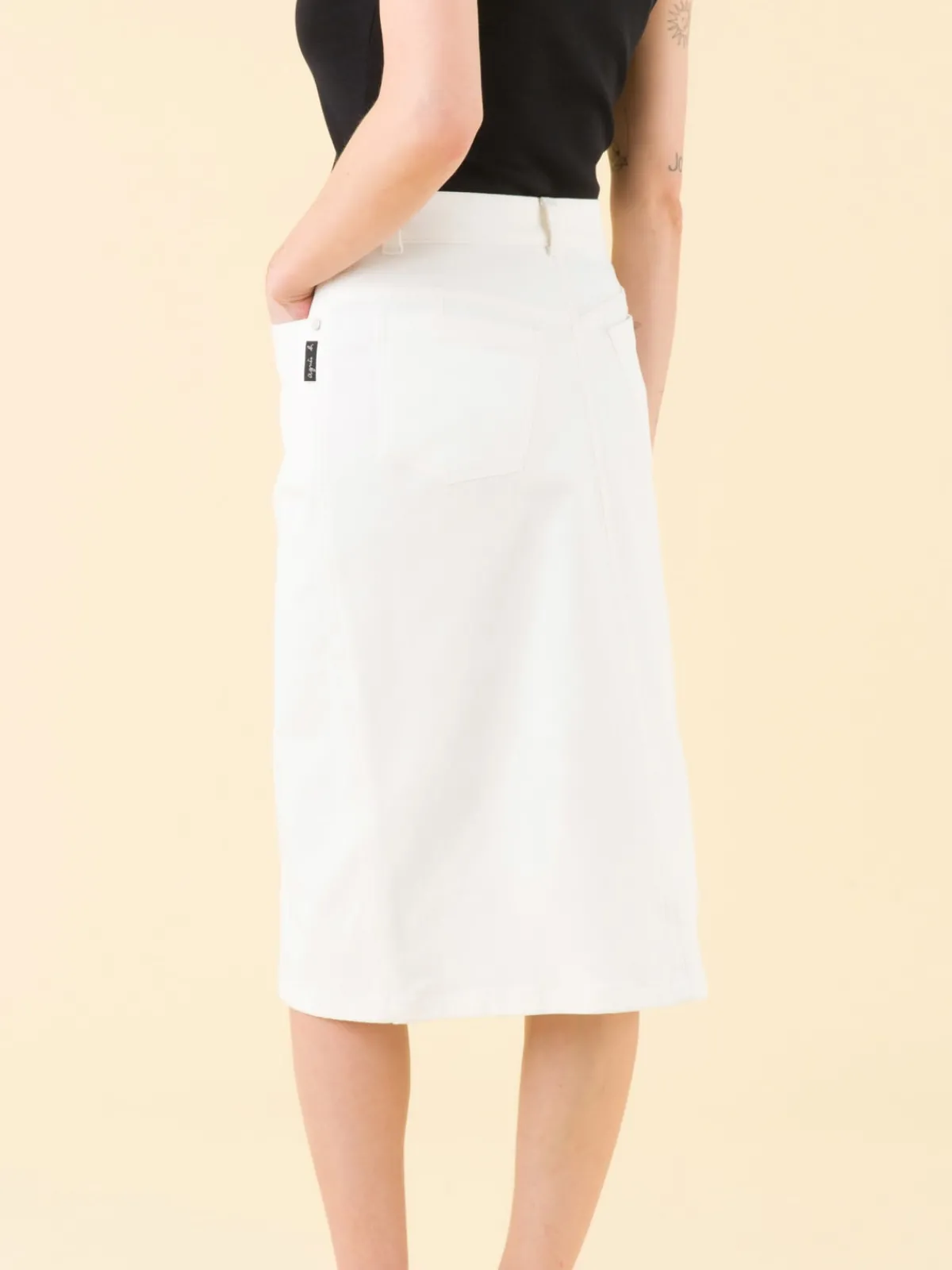 White Misfits Knee-length Skirt<agnès b. Discount