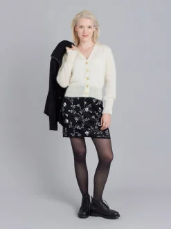 White Mohair Mae Cardigan<agnès b. Online