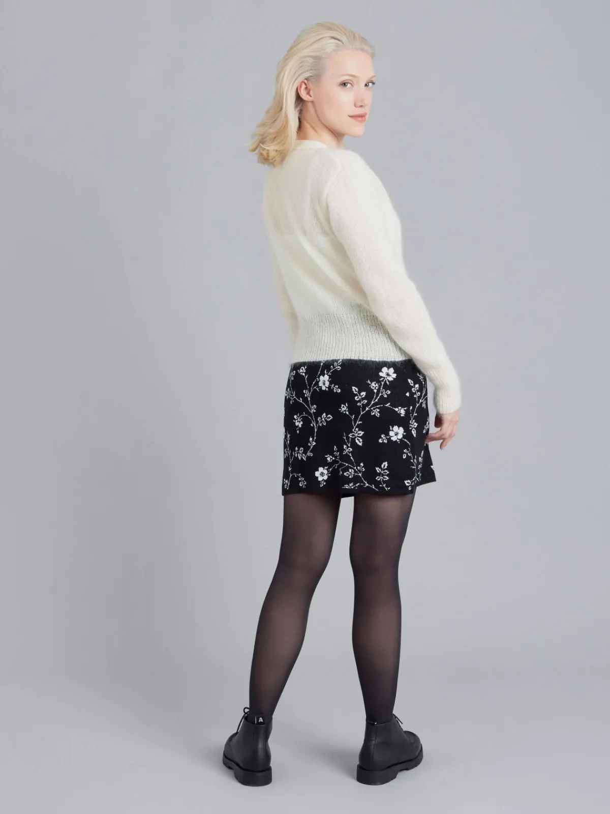 White Mohair Mae Cardigan<agnès b. Online