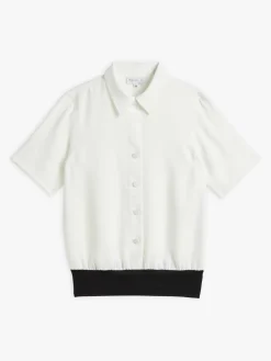 White Polyester Candice Shirt<agnès b. Fashion