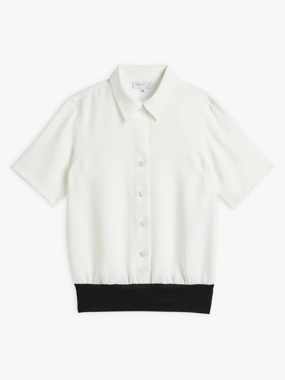 White Polyester Candice Shirt<agnès b. Fashion