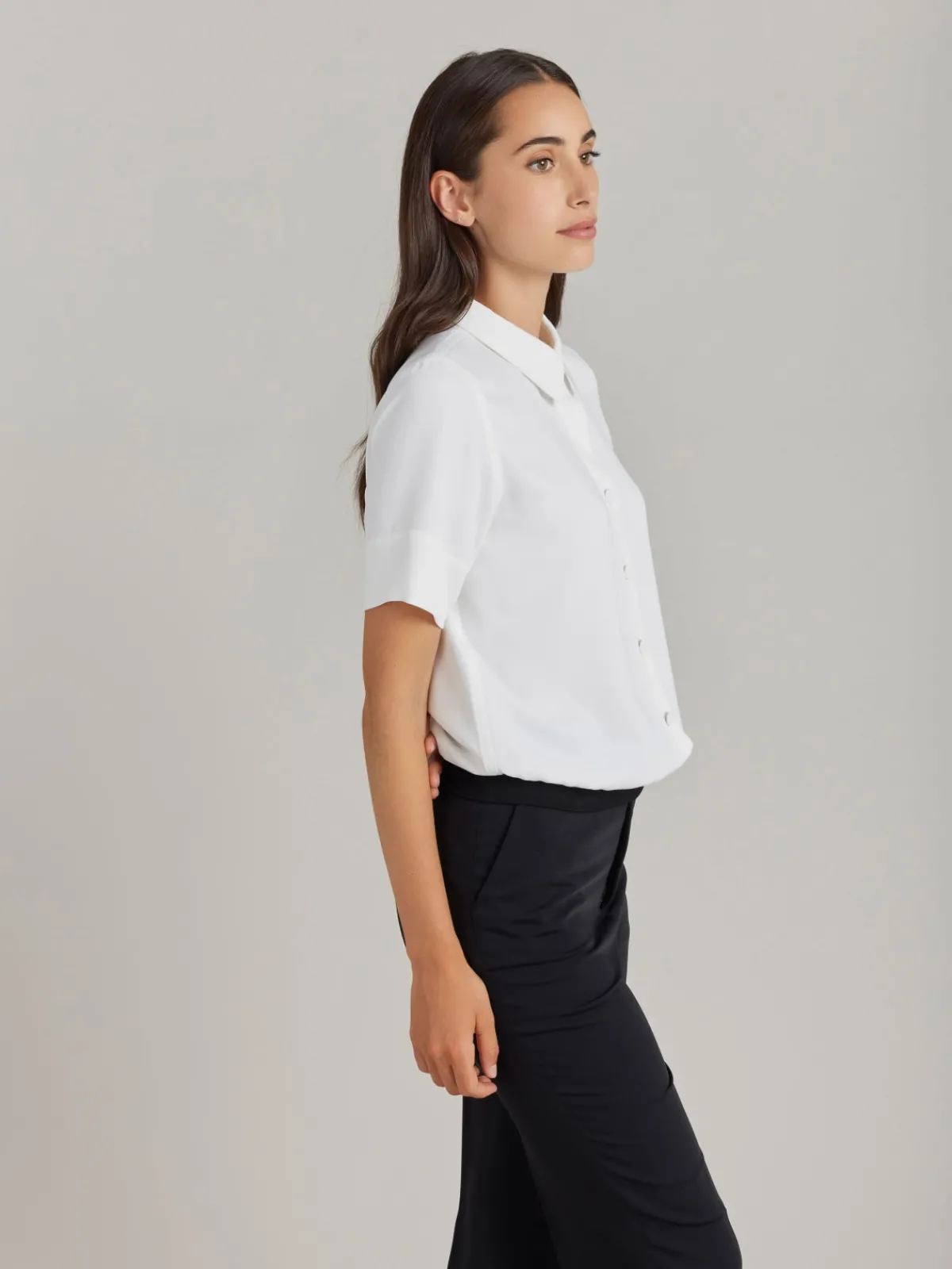 White Polyester Candice Shirt<agnès b. Fashion