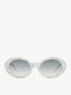 White Romy Marble Sunglasses<agnès b. Sale
