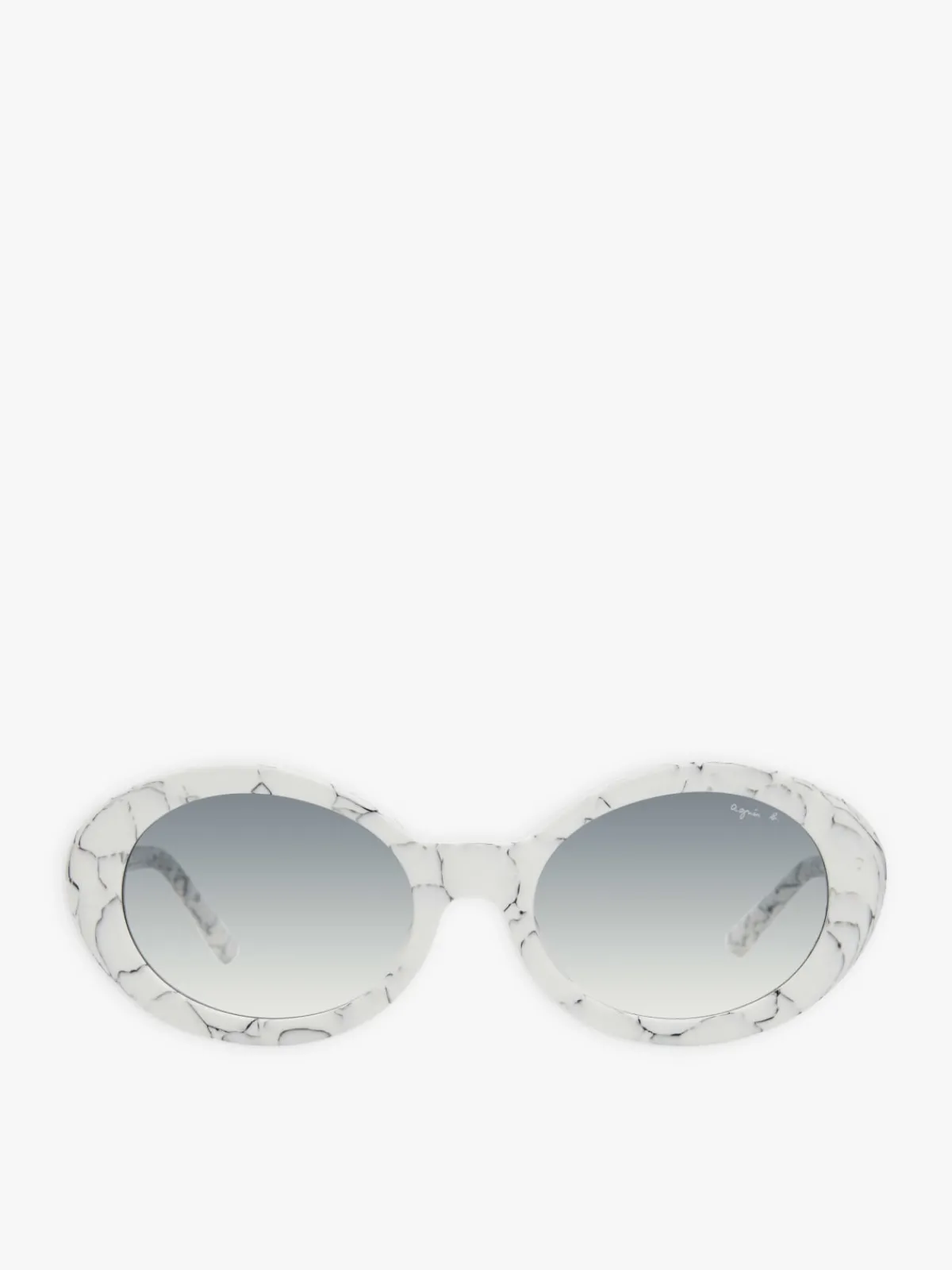 White Romy Marble Sunglasses<agnès b. Sale