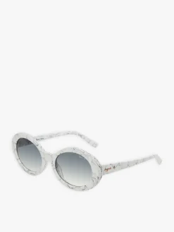 White Romy Marble Sunglasses<agnès b. Sale
