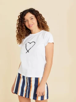 White Sarajevo Heart Brando T-shirt<agnès b. New