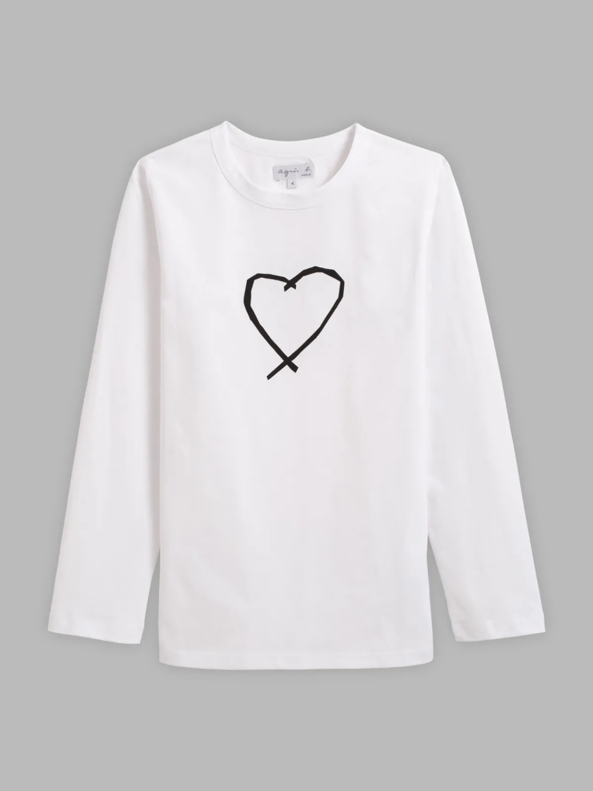 White Sarajevo Heart Cool T-shirt<agnès b. Fashion