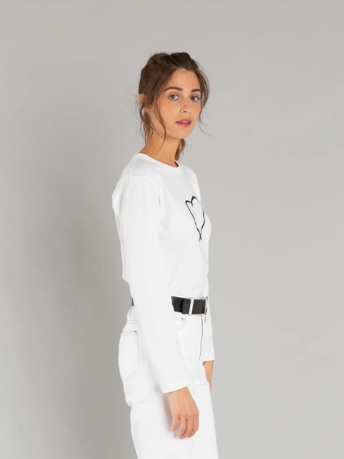 White Sarajevo Heart Cool T-shirt<agnès b. Fashion