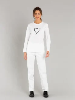 White Sarajevo Heart Cool T-shirt<agnès b. Fashion