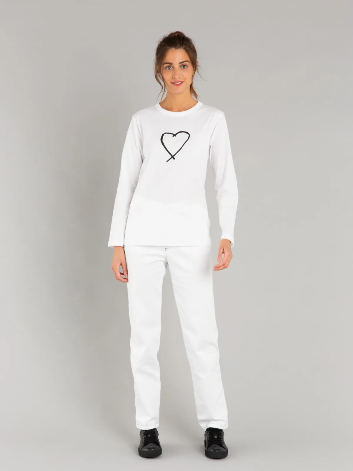 White Sarajevo Heart Cool T-shirt<agnès b. Fashion