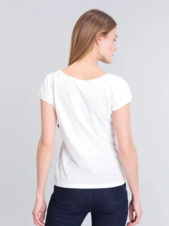 White Short Sleeve Australia T-shirt<agnès b. Best