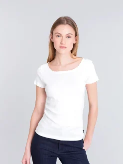 White Short Sleeve Le Chic T-shirt<agnès b. New