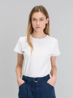 White Short Sleeves Brando T-shirt<agnès b. Hot
