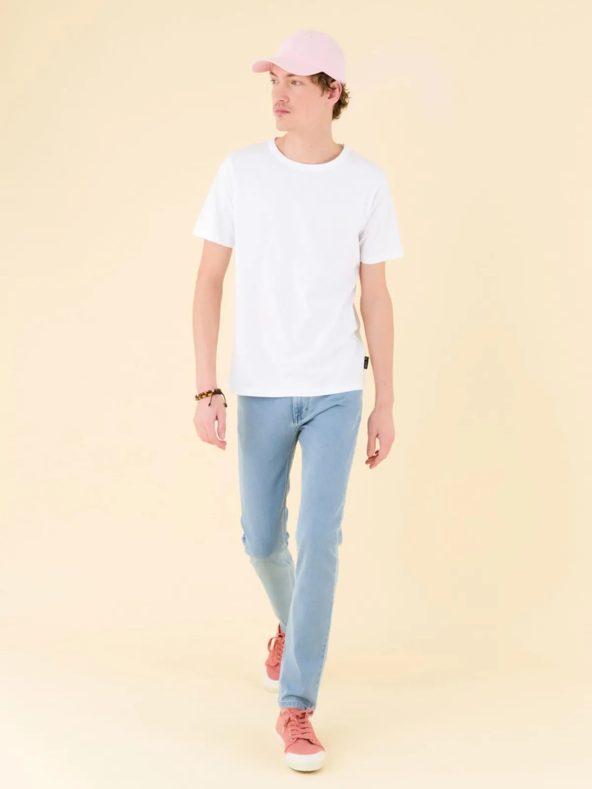 White Short Sleeves Coulos T-shirt<agnès b. New