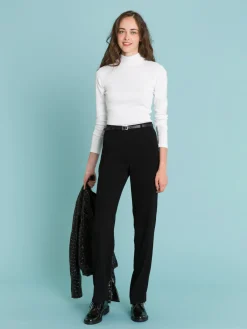 White Vian Mockneck T-shirt<agnès b. Hot