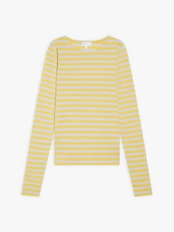 Yellow And Beige Cotton Striped Knoxy T-shirt<agnès b. Sale