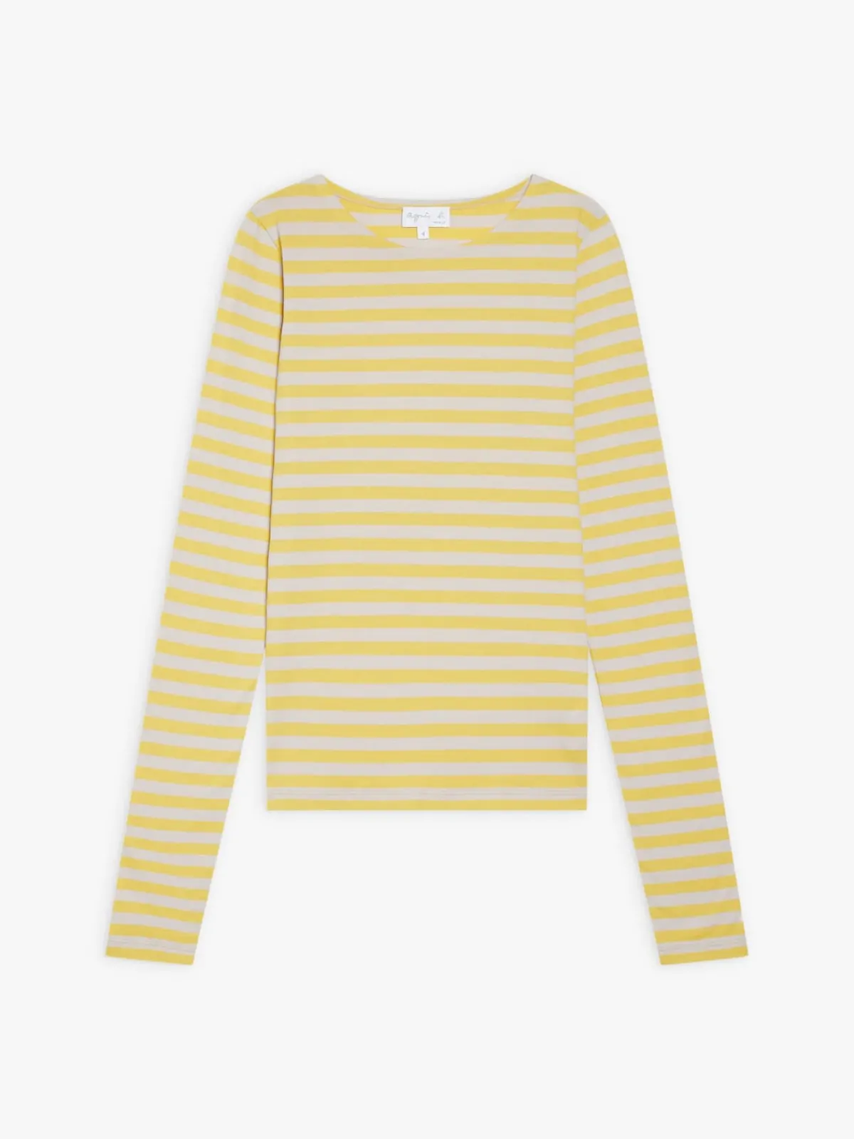 Yellow And Beige Cotton Striped Knoxy T-shirt<agnès b. Sale